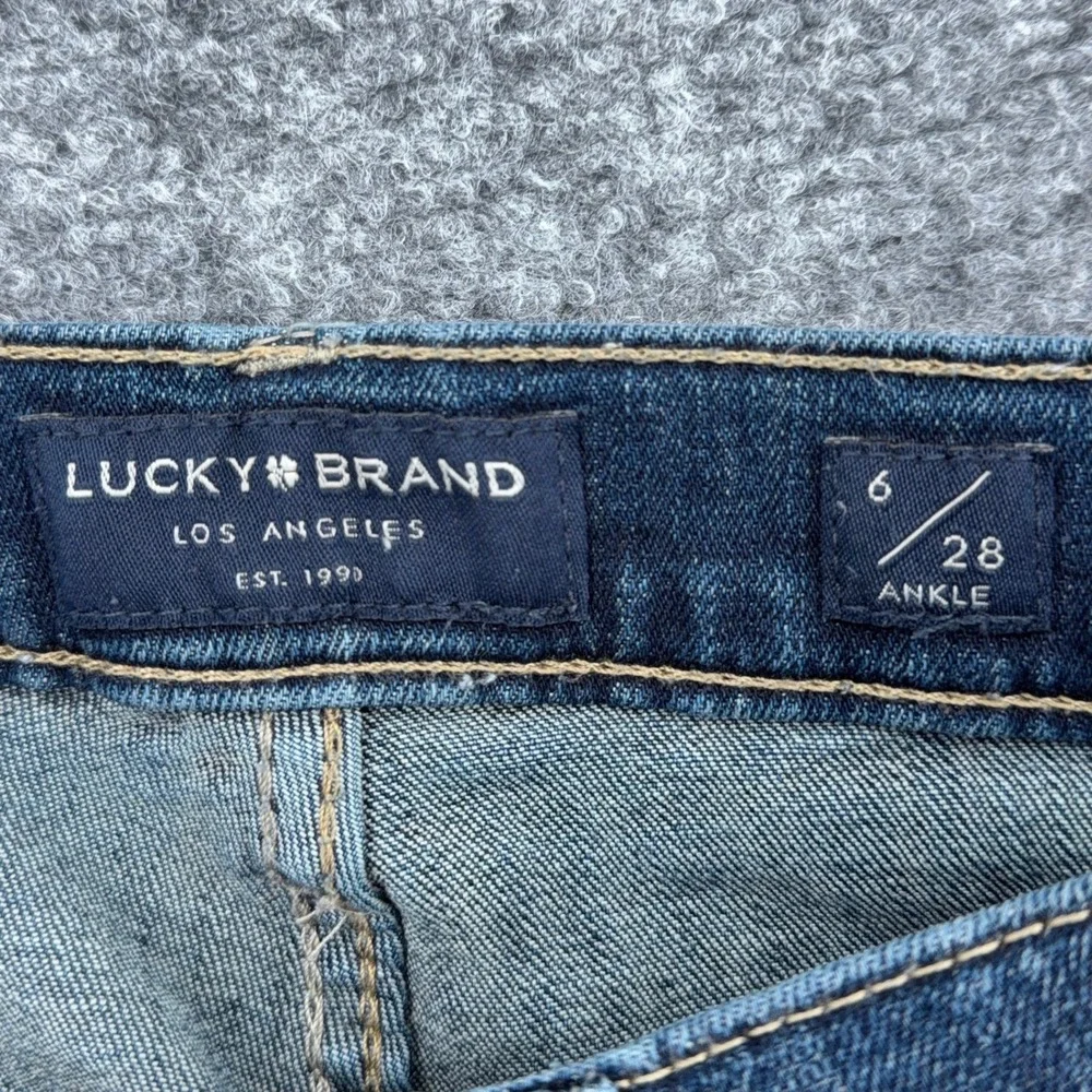 Lucky Brand Ava‎ Mid Rise Skinny Jeans Womens 6/28 Blue Denim Ankle